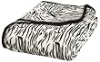 All Seasons Collection Micro Fleece Plush Animal Print F/Q Blanket, Zebra