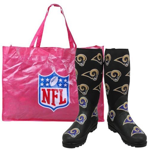 Cuce Shoes St. Louis Rams Women's Enthusiast Rain Boot 7