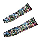 KingTECH 1 Pair Outdoor Sports Riding Cycling Drying Sun Protection Unique Printings Cooling Arm Sleeves Skin Cover (CG-15)