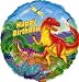 Happy Birthday Dinosaur Balloon - Flat 18" foil balloon - dinosaur party