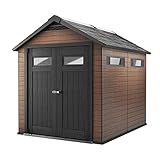 UPC 731161042751 product image for Keter Fusion Large 7.5 x 9 ft. Wood & Plastic Outdoor Yard Garden Composite Stor | upcitemdb.com