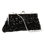 La Regale Sequin Bead Shoulder Clutch