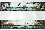 Hand-Colored Etching Rhinos and Elephants by Dan Mitra 3/450