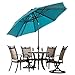 Abba Patio 9' Fade Resistant Sunbrella Fabric Aluminum Patio Umbrella with Auto Tilt and Crank, Alu. 8 Ribs, Blue