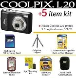 Nikon Coolpix L20 10MP Digital Camera With Best Buy Coolpix Accessory Kit Includes 8GB Memory Card + Card Reader + Hard Carrying Case + AA Battery & Charger Set + Gripster Tripod + More Nikon Coolpix L20 10MP Digital Camera With Best Buy Coolpix Accessory Kit Includes 8GB Memory Card + Card Reader + Hard Carrying Case + AA Battery & Charger Set + Gripster Tripod + More