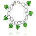 Jewelry : Green Heart Murano Glass Bracelets