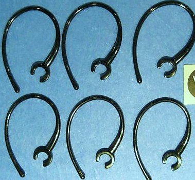 6 Black Ear Hook Replacement Stabilizer compatible with: Lg-hbm 210 230 235 330 520 570 730 750 760 770 800 (Bluetooth)