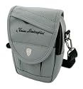 Original Tonino Lamborghini design camera case Fieschi 2605 gray from finest leather (incl. carrying - strap and belt loop) suitably,  e.g.,  to minicamcorders like Sanyo Xacti HD2000,  HD1010,  HD1000,  CG9,  CG10,  HD700,  CA65,  CA8,  CA9. JVC GZ-MG330,  MG630,  MG335,  MS90,  MS120. Sony TG3,  TG7,  Canon FS100