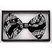 Music Note & Sheet Music Necktie & Bowties (Black with White Sheet Music)