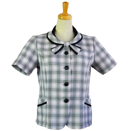 [セロリー] SELERY 【-2℃涼しく感じる】 《サマーチドリチェック》 オーバーブラウス（半袖） S-5990