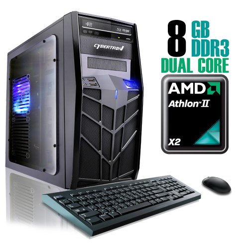 CybertronPC TROOPER 2221CBQ, AMD Athlon II X2 Gaming PC, W7 Home Premium, Black