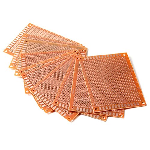 Pixnor 10pcs 7x9cm PCB Blank Circuit Board Prototype Paper Solder Circuit Panel