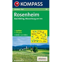 Rosenheim, Bad Aibling, Wasserburg am Inn: Wander- und Bikekarte. GPS-genau. 1:50.000
