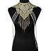 KeyZone Popular Women Charms Lace Hollow Flower Collar Body Chains Grateful Necklace Jewelry Set Golden