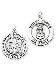 Sterling Silver Air Force Saint Michael Religious Medal
