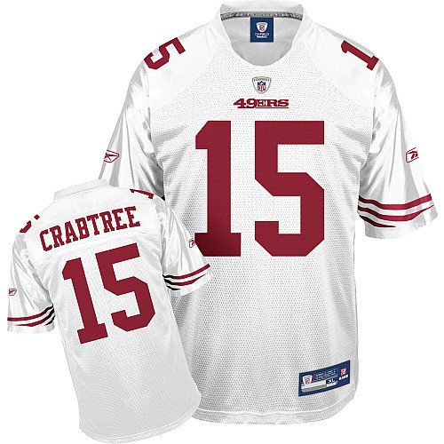 Reebok San Francisco 49ers Michael Crabtree Youth Replica White Jersey Extra Large