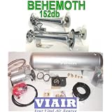 BEHEMOTH Triple Trumpet Train Horn & VIAIR 150psi 275c 2.5 Gal. Kit by Assured Performance-Horns w Viair System