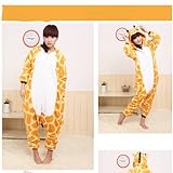 Janecrafts New Kigurumi Pajamas Anime Cosplay Costume Unisex Adult Onesie Dress (M, Giraffe)