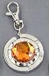Coiled Purse Hanger - Amber Acrylic w / Clear Acrylic Stones