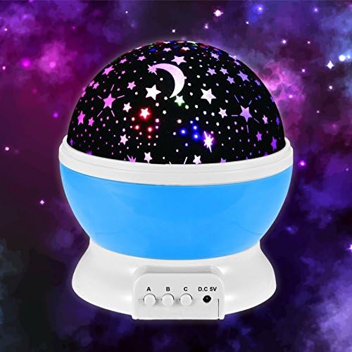 Galaxy Night Light Projector - Best Calming Rotating Color Changing LED Lights Sky Projection Lamp for Baby and Kids Room