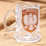 Clear Crystal - Mug with POLSKA Eagle on Amber Shield