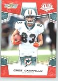2008 Donruss / Score Limited Edition Super Bowl XLIII # 162 Greg Camarillo - Miami Dolphins - NFL Trading Card in a Prorective Screw Down Display Case