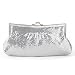 Sparkling Sequin Clutch / Evening Handbag, Gift Idea SILVER