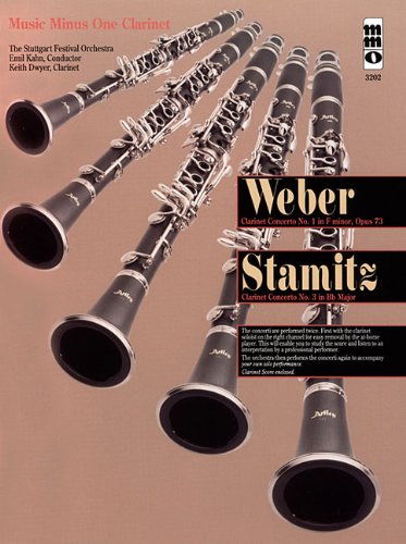 Weber Concerto No1 In F Minor Op73 Stamitz Concerto No3 In B Flat For Clarinet Bk/2CD (Music Minus)