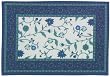 100% Cotton Colorful Handblock Printed Blue and White Placemats Set of Six