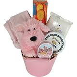 Jellycat Pink Puppy and Bathtime - adorable Baby or Child Gift Basket
