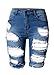 Ybenlow Womens High Waist Ripped Jeans Shorts with Stretch