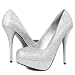 Jones Round Toe Platform Pump SILVER GLITTER