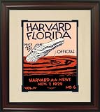 Harvard Crimson vs Florida Gators Vintage Program Art (Framed) - 1929