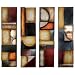 Wrought Iron Metal Wall Sculpture Art Set of 4 Art 31