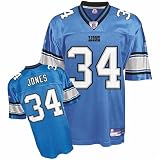 Reebok Detroit Lions Kevin Jones Replica Team Color Jersey