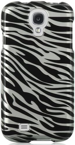 Silver Zebra Design Durable 2 Piece Snap-On Crystal Hard Case Faceplate Cover for Samsung Galaxy S4 / S IV Android Smart Phones + Clear Anti Glare Screen Protector Strip w/ Cleaning Cloth + White VG Stereo Headphones with Windscreen Mic &amp; Silicone Ear Tips + SumacLife TM Wisdom Courage Wristband