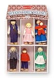 Enlarge toy image: Melissa & Doug Wooden Family Doll Set -  preschool activity for young kids