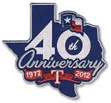 2012 Texas Rangers 40th Anniversary MLB Baseball Patch