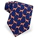 Chocolate Labrador Profile by Alynn Dog Ties navy blue silk ties