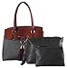 Diophy PU Leather Two Tone 3 Pieces Set Large Tote with Snake Skin Pattern & Tassels Décor Womens Purse Handbag Accented with Removable Strap PS-3378