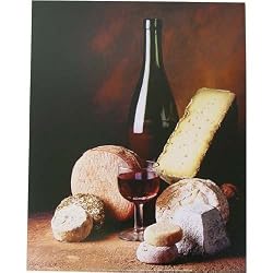 Wine and Cheese Still Life, French Poster on Heavy Card Stock