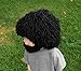 Creazy Beard Wig Hats Handmade Knit Warm Winter Caps Men Women Kid (Black)