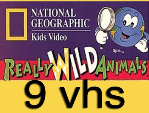 national geographic kids video set 9 vhs : National Geographic's Really Wild Animals: Monkey Business and Other Family , Nat'l Geo: Tropical Rain Forest, National Geographic's Really Wild Animals: Wonders Down Under ,National Geographic's Arctic Kingdom, seasons in the sea, National Geographic's Really Wild Animals: Adventures in Asia , National Geographic's Really Wild Animals: Deep Sea Dive, National Geographic's Really Wild Animals: Swinging Safari, 30 Years of National Geographic