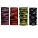 4 Count Double Dry Striped Headwears,Moisture Wicking Balaclava