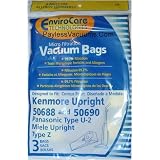 Click here to buy Kenmore Upright 50688 and 50690 Panasonic Type U-2 and Miele Upright Type Z Vacuum Bags Microfiltration with Closure - 3 Pack by .