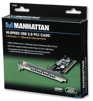 IC Intracom Manhattan - USB adapter - PCI - USB, Hi-Speed USB - 4 ports