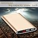 [Ultra-Slim 10000mah] Portable Phone Charger, External Battery Power bank Portable Charger Backup Pack With Powerful Dual USB Output Port for for iPhone,iPad,Samsung Galaxy,Cell Phones,Tablets.