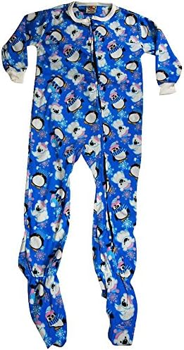 Fun Footies - Little Girls' Penguins and Polar Bears Blanket Sleeper, Blue 36740-Large