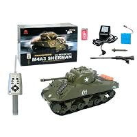 1/30 U.S. M4A3 Sherman Radio Control RC Battle Tank ---New