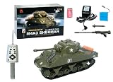1/30 U.S. M4A3 Sherman Radio Control RC Battle Tank ---New!